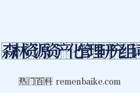 森林资源资产化管理研究组词是什么意思的图片